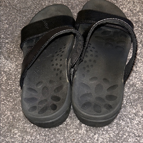 MEGNYA Women’s Black Textured Slide Sandals Size 6 Orthopedic sandals - Picture 5 of 5